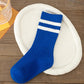 Kids Vibrant Double Stripe Colored Tube Socks