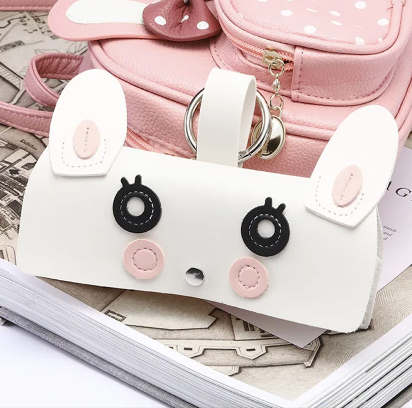 Cartoon PU Leather Sunglasses Case